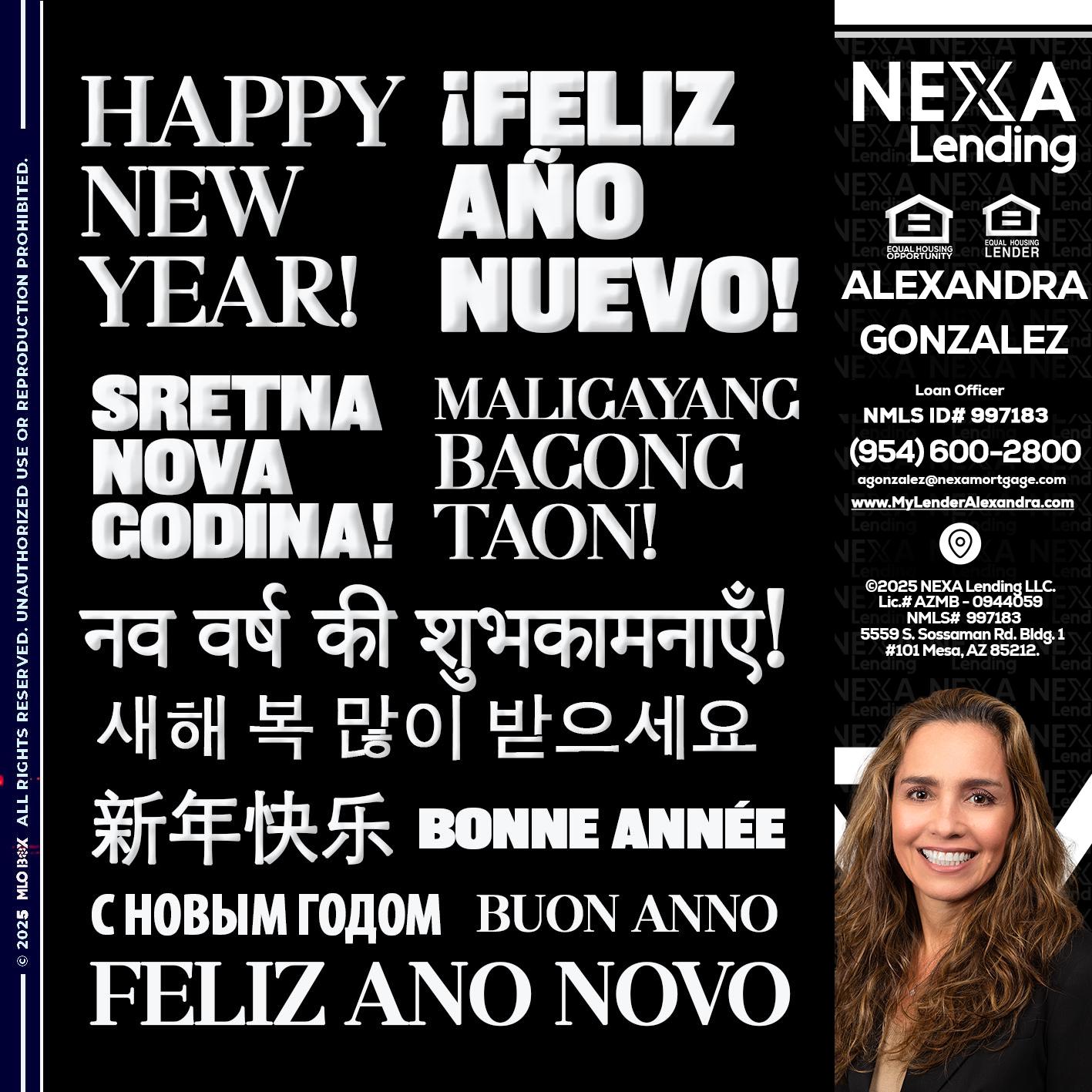 HAPPY NEW YEAR - Alexandra Gonzalez -Loan Officer