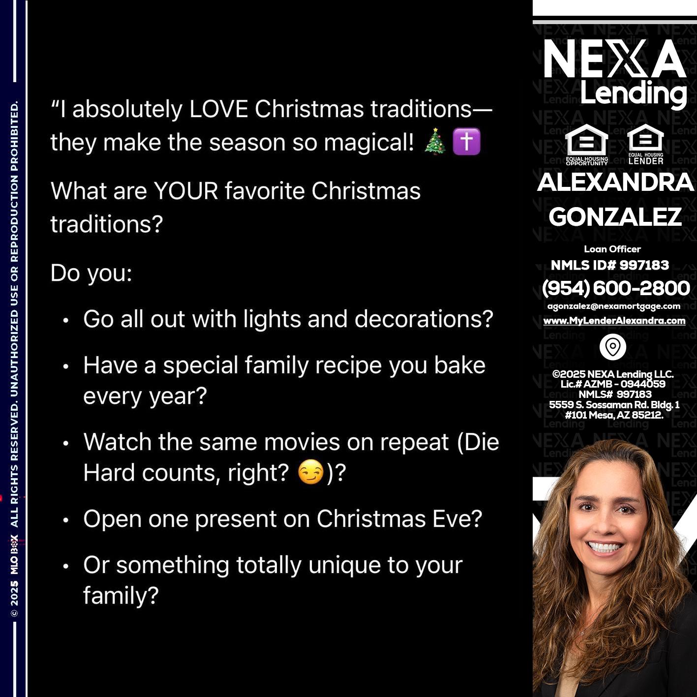 I love christmas - Alexandra Gonzalez -Loan Officer