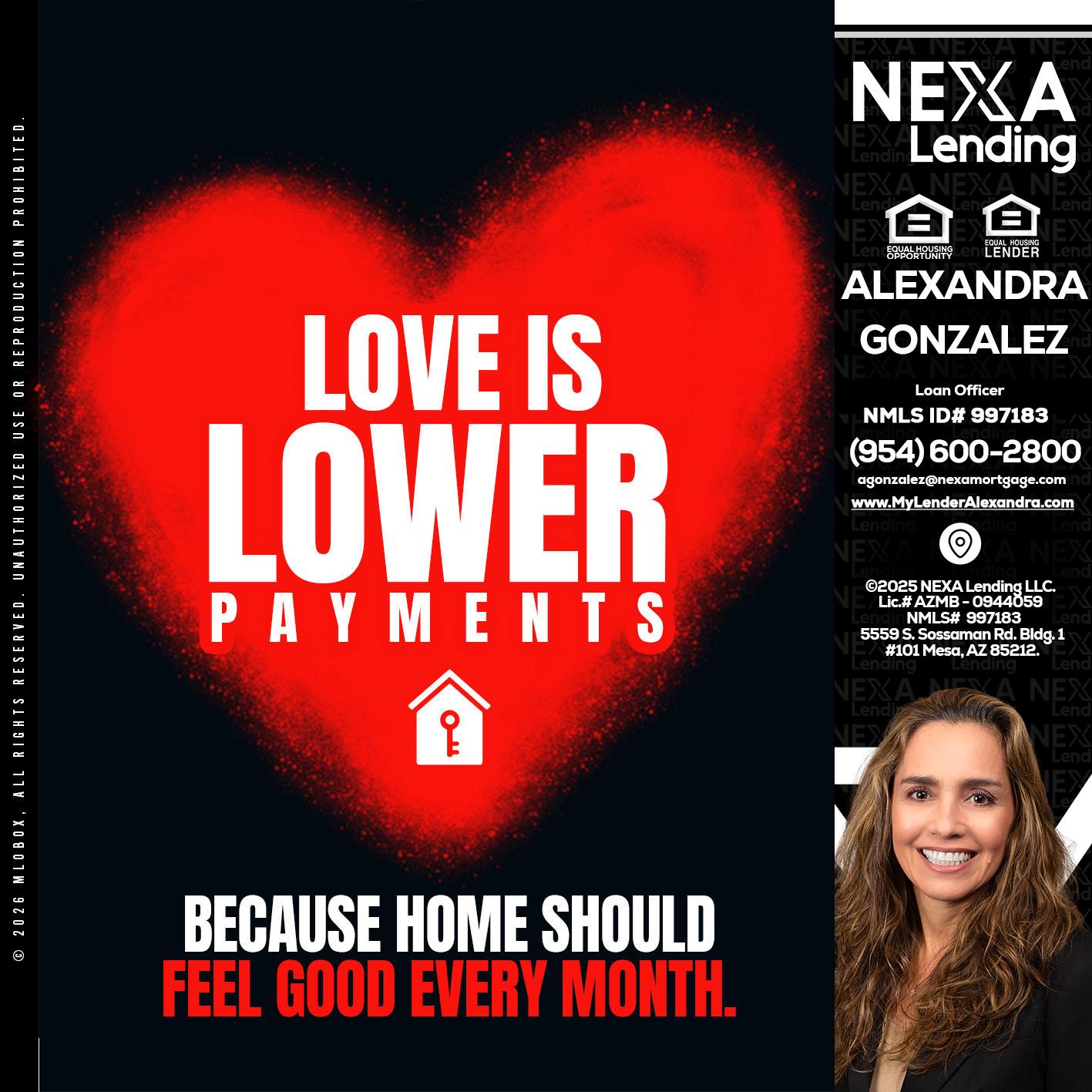 LOVE IS LOWER - Alexandra Gonzalez -Loan Officer