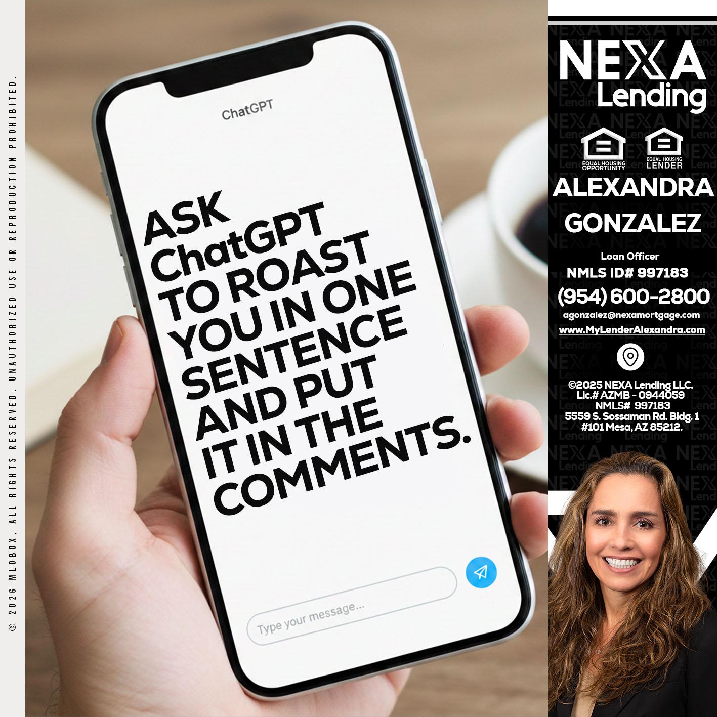 ask chatgpt - Alexandra Gonzalez -Loan Officer