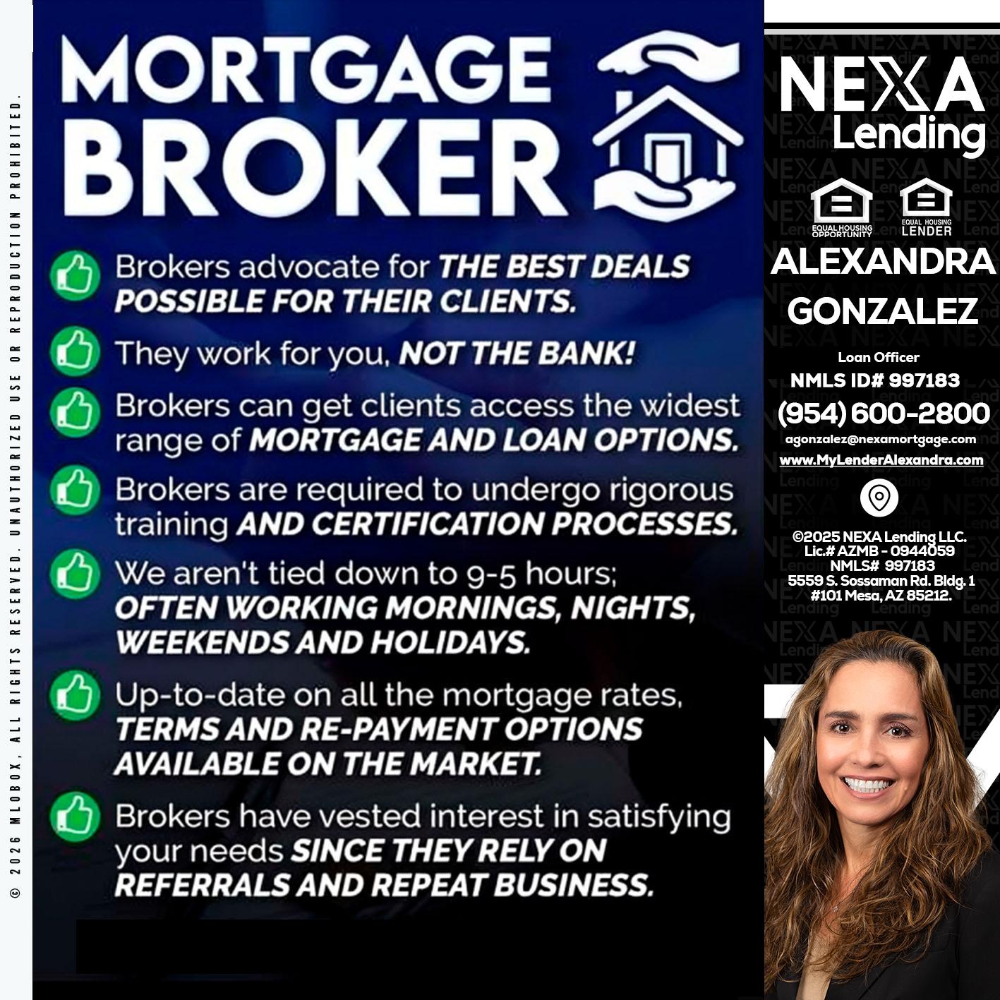 MORTGAGE BROKER - Alexandra Gonzalez -Loan Officer