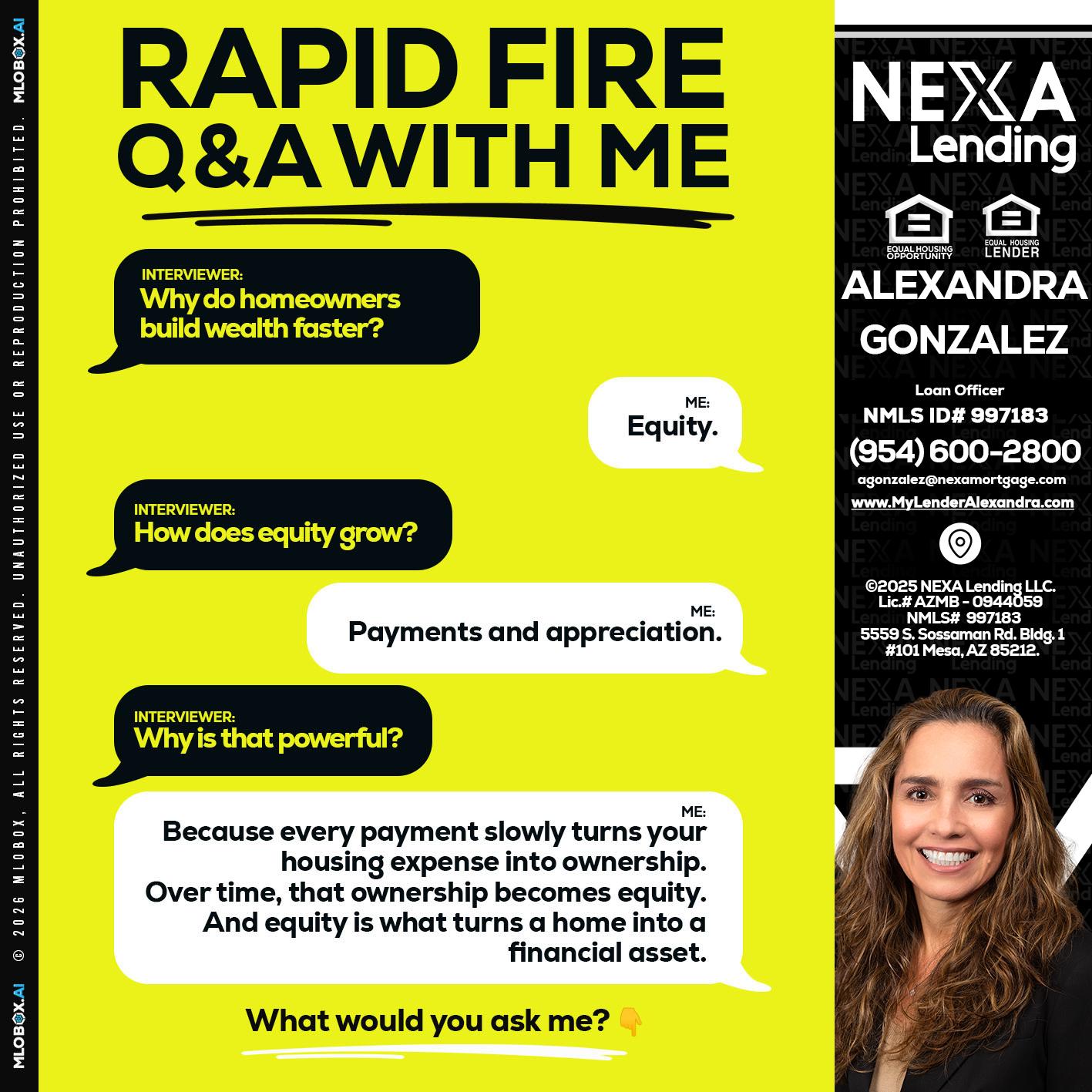 RAPID FIRE Q&A - Alexandra Gonzalez -Loan Officer