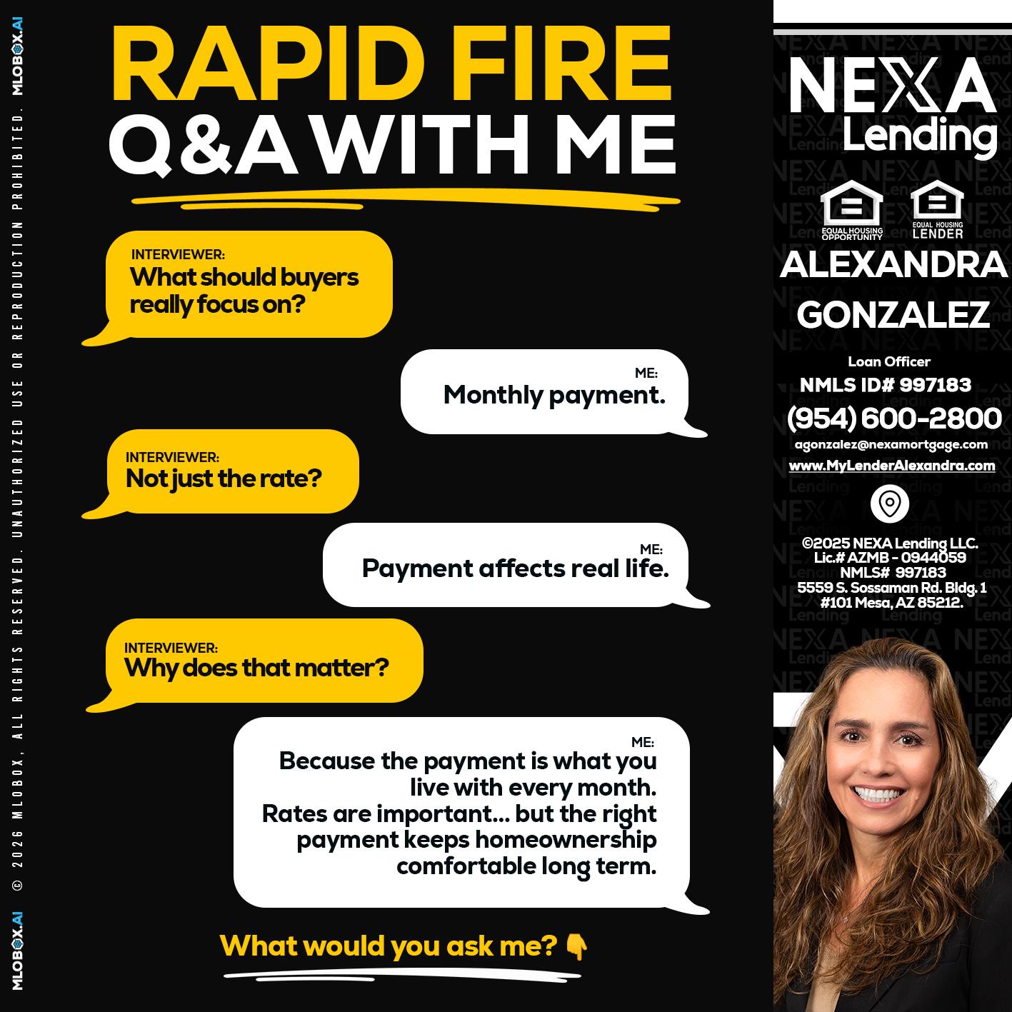 RAPID FIRE Q&A - Alexandra Gonzalez -Loan Officer