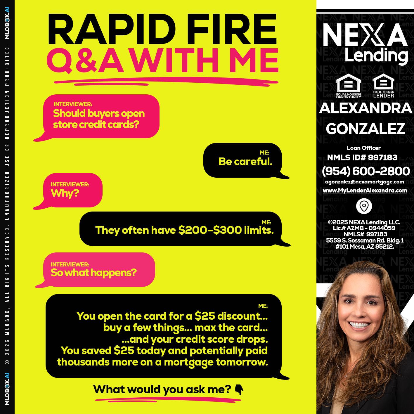RAPID FIRE Q&A - Alexandra Gonzalez -Loan Officer
