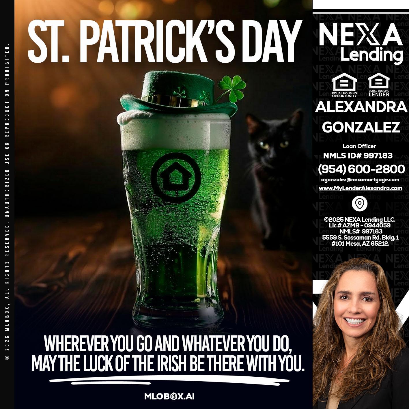 st. Patricks day - Alexandra Gonzalez -Loan Officer