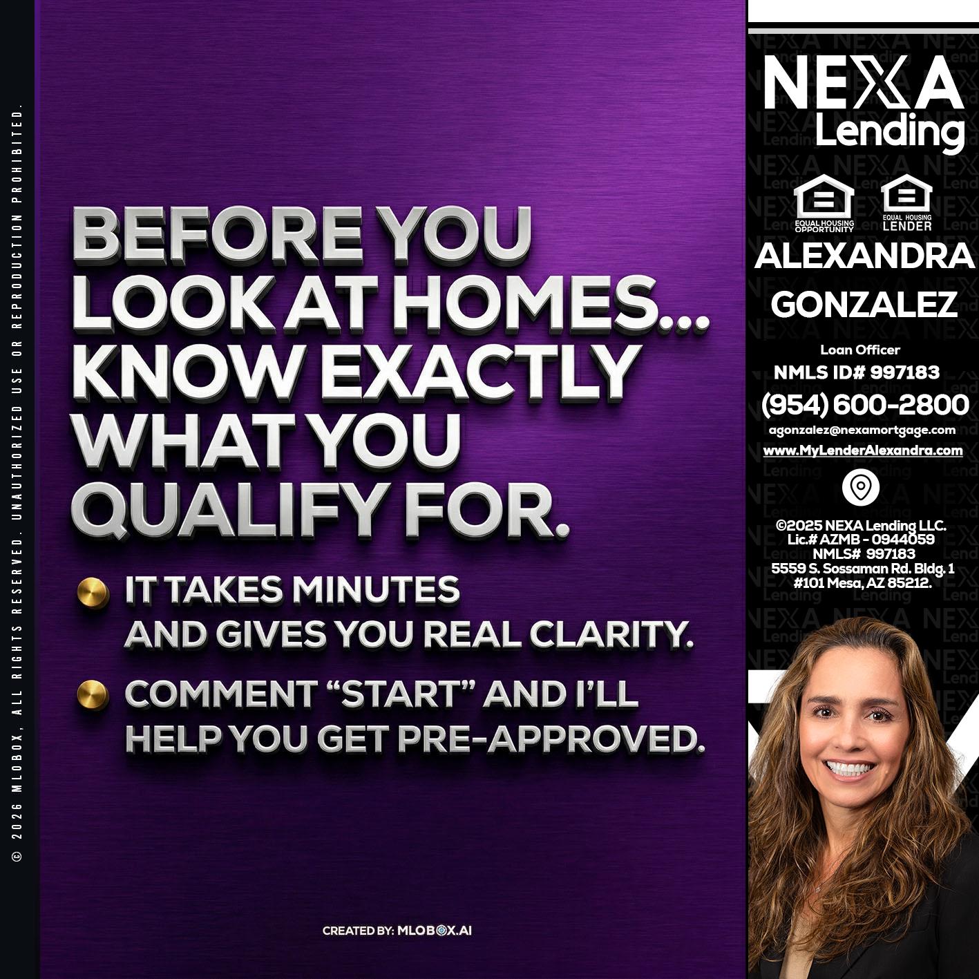 BEFORE YOU - Alexandra Gonzalez -Loan Officer