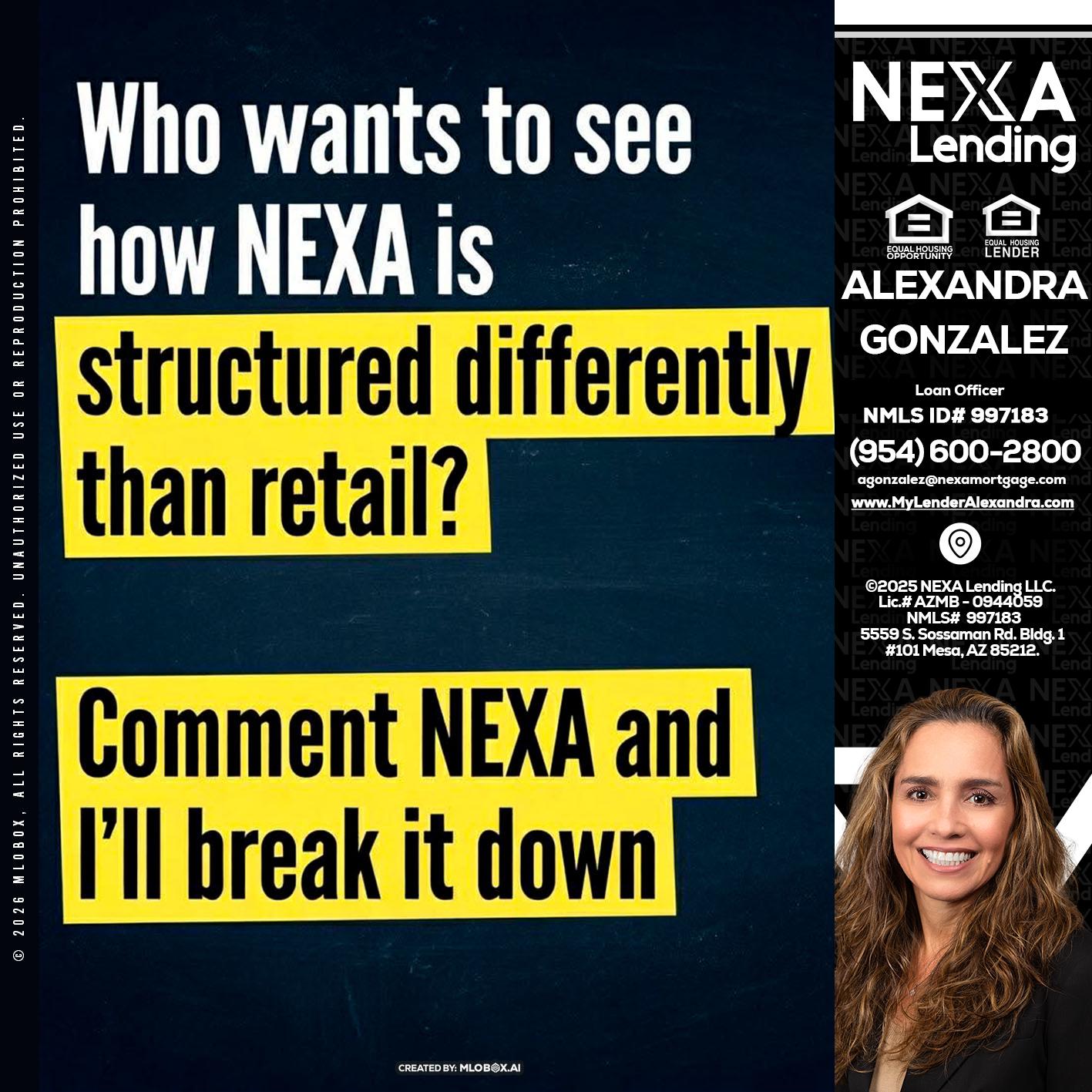 who want to see - Alexandra Gonzalez -Loan Officer